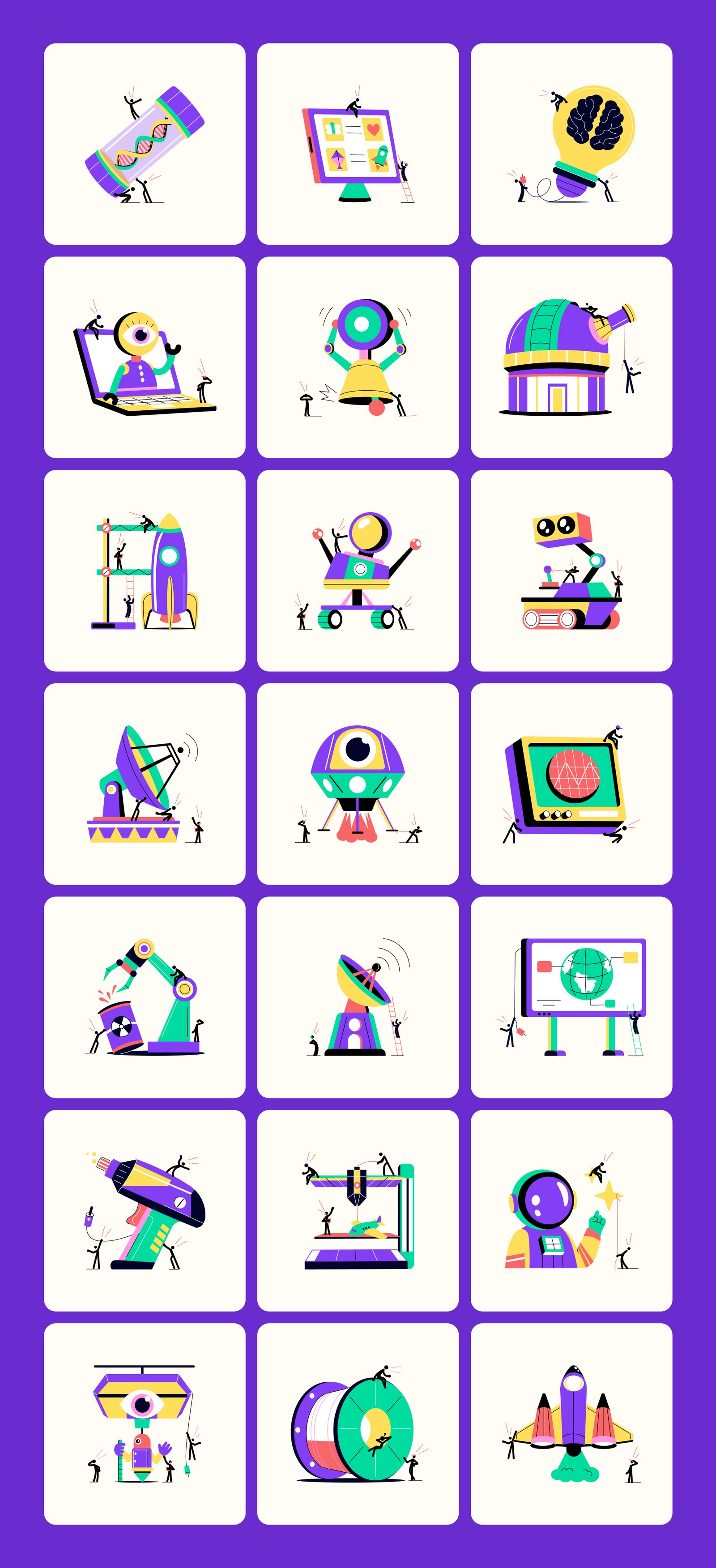 Technology and Innovation Illustrations Bundle