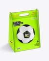Corrugated Box With Soccer Ball Mockup