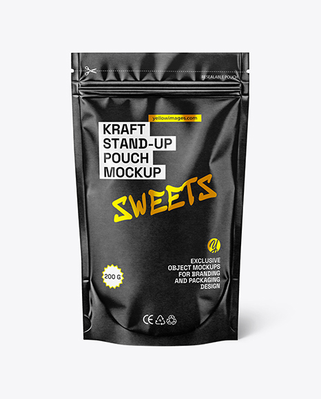 Kraft Stand-Up Pouch Mockup