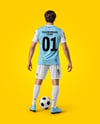 Man Wearing Full Soccer Kit Mockup