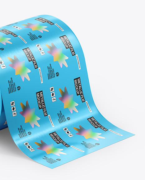 Metallic Film Roll Mockup