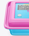 Glossy Plastic Food Container Mockup