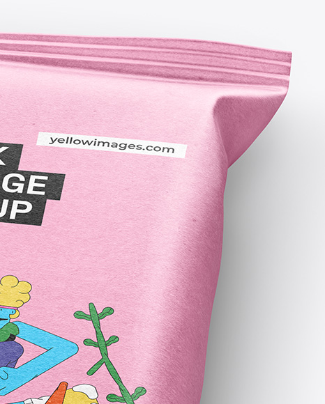 Kraft Paper Snack Package Mockup