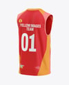 Training Sleeveless Jersey Mockup - Back Half Side View