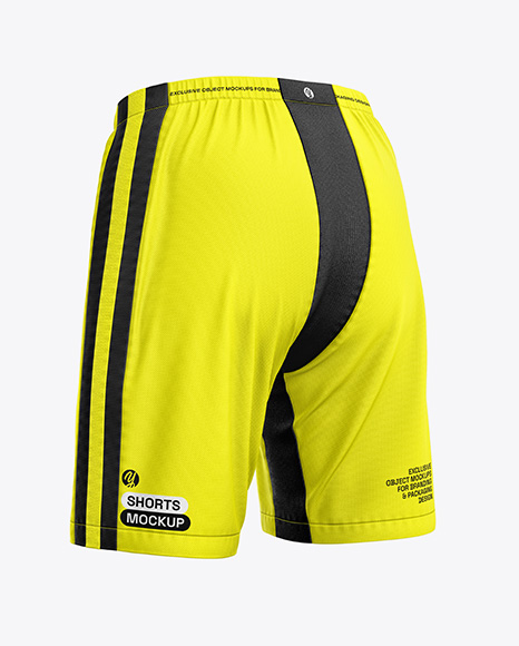 Shell Shorts Mockup - Back Half Side View - Summer+Overalls+Mockup+-+Back+Half+Side+View+|+Exclusive+...