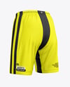 Shell Shorts Mockup - Back Half Side View
