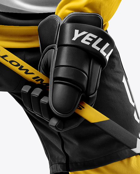 Man Wearing Full Ice Hockey Kit Mockup
