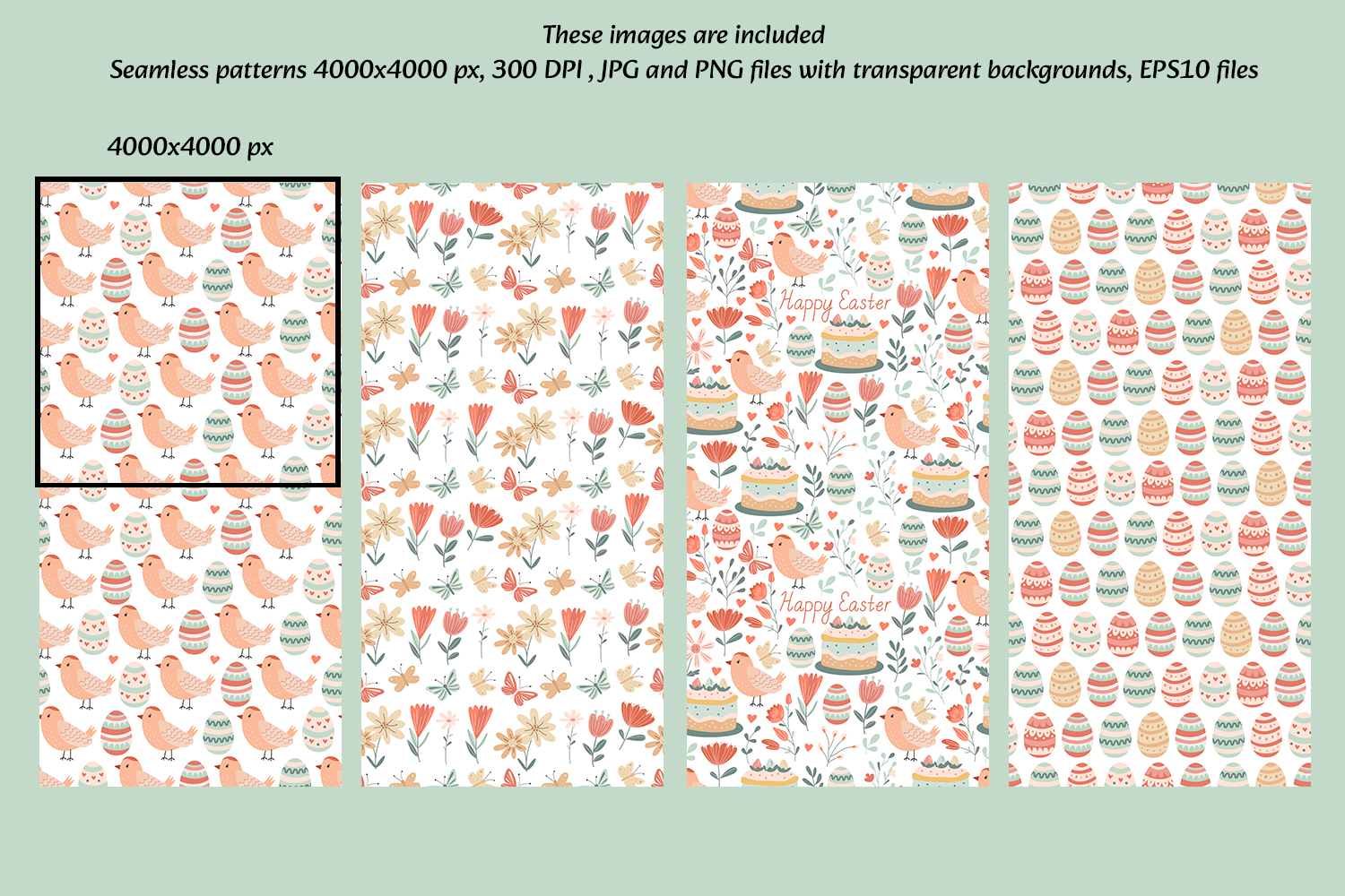 Easter Harmony Clipart and Patterns