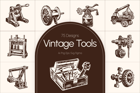 Vintage Tools Illustration Set