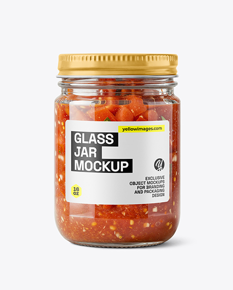 Jar with Tomato Bruschetta Mockup - Tomato paste mockup