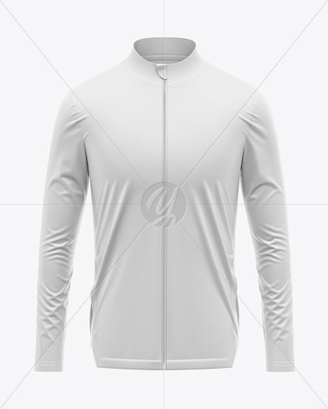 Full-Zip Long Sleeve Jersey Mockup