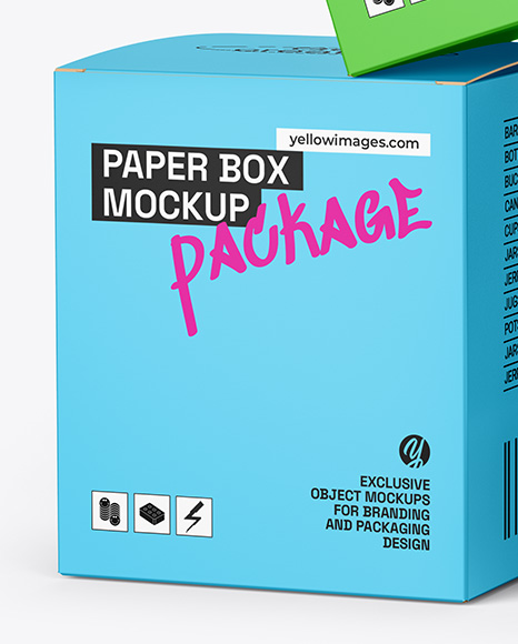 Three Paper Boxes Mockup