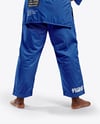 Black Man Wearing a Jiu Jitsu Gi Uniform Mockup