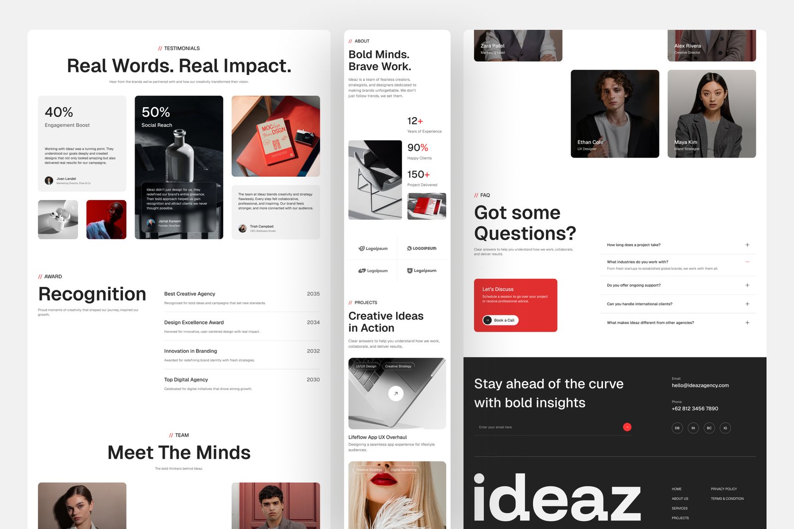 Ideaz - Creative Agency Landing Page Figma Template