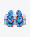 Flip Flops with Box Mockup