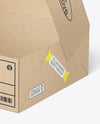 Opened Kraft Cake Box Mockup