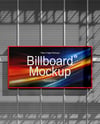 Street Billboard on a Wall Mockup