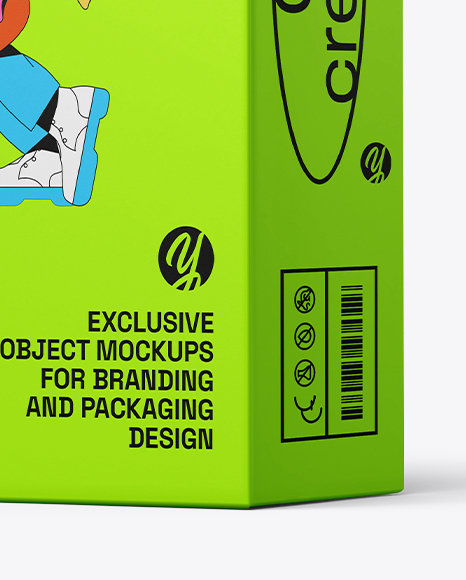 Paper Hanging Box Mockup – Half Side View