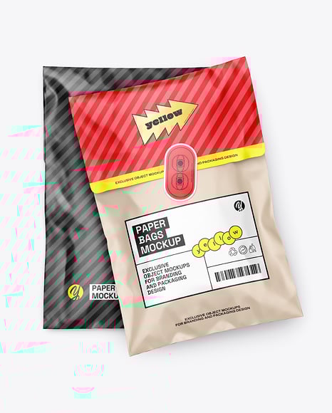Paper Mailing Bags Mockup