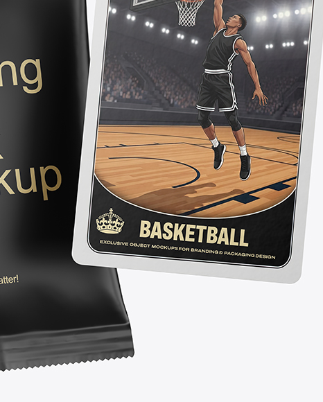 Matte Trading Card Pack with Card Mockup