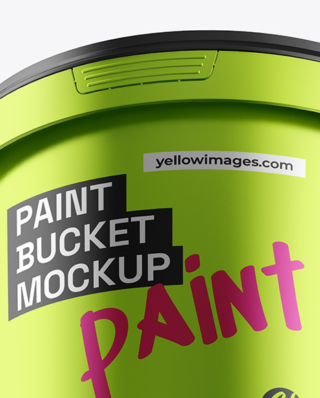 Metallic Bucket Mockup