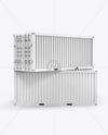 Two Cargo Shipping Containers Mockup