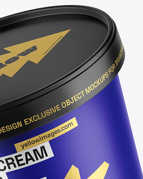 Matte Ice Cream Cup Mockup