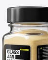 Square Spice Glass Jar with Onion Powder Mockup