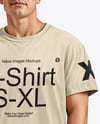 Man Wearing a T-shirt and Pants Mockup