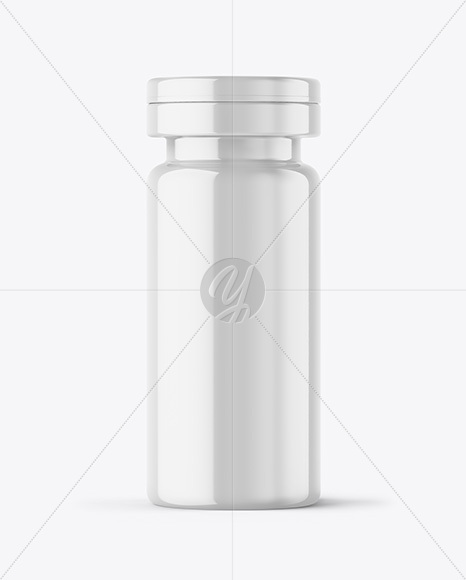Glossy Medical Ampoule Mockup
