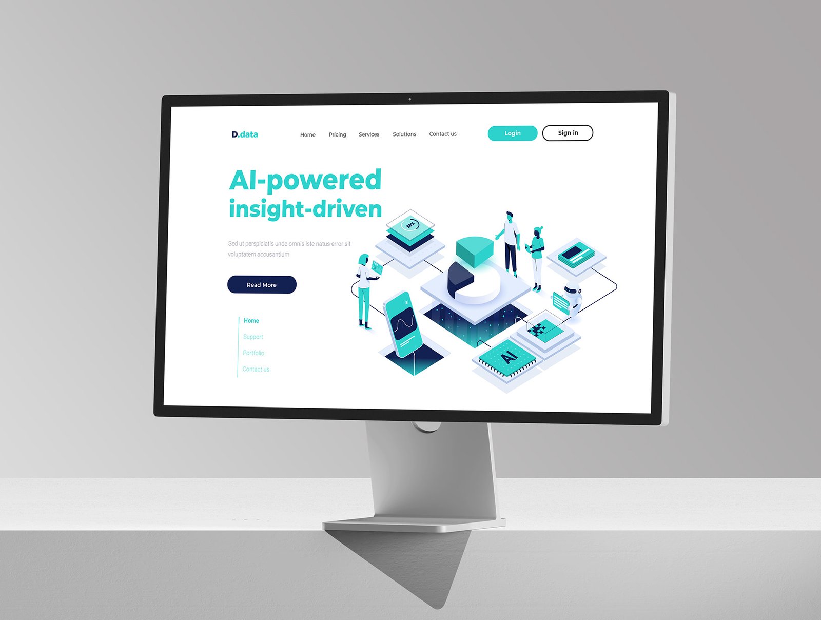 AI &amp; Data Isometric Illustrations – Modern Tech Pack