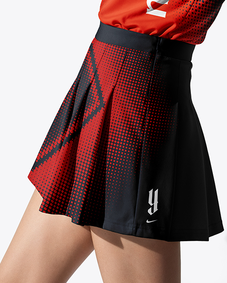 Asian Woman Wearing Table Tennis Uniform Mockup