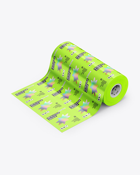 Metallic Film Roll Mockup - Stationery mockups