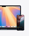 Apple Macbook and Iphone Mockup