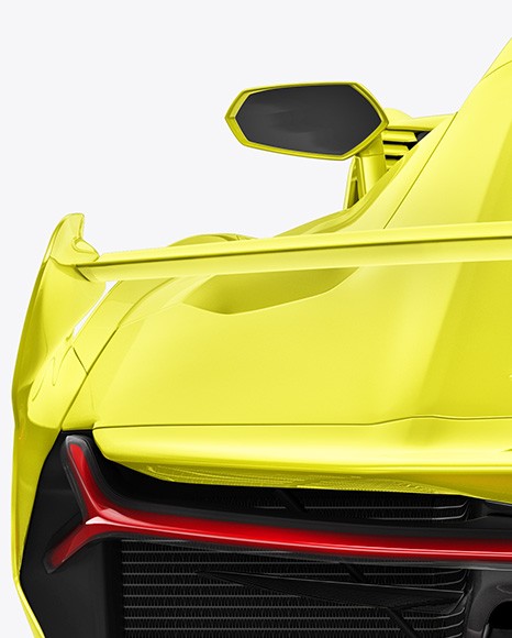 Sport Car Mockup - Back View