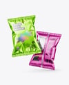 Metallic Snack Bags Mockup