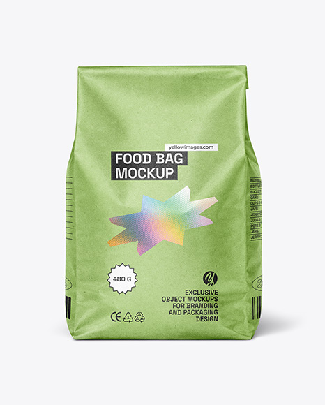 Kraft Paper Food Bag Mockup