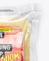 Clear Plastic Flow-Pack with Salmon Fish Fillet Mockup
