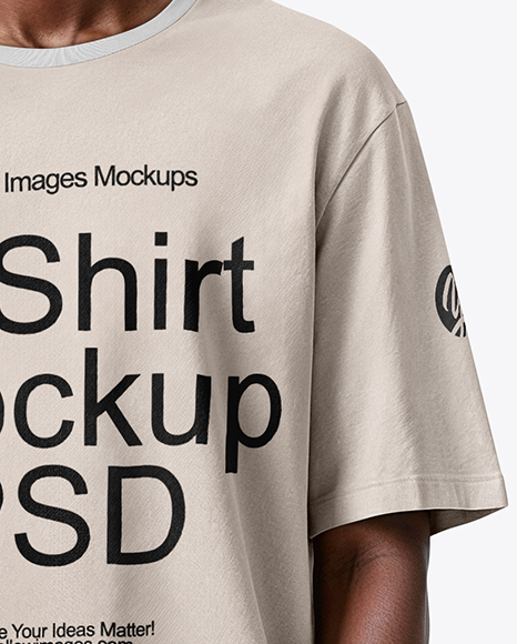 Man Wearing T-Shirt and Sweatpants Holding Duffle Bag Mockup