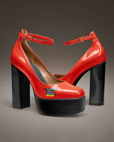 Pair of Platform Heels Mockup