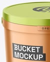 Metallic Bucket W/ Measuring Spoon Mockup