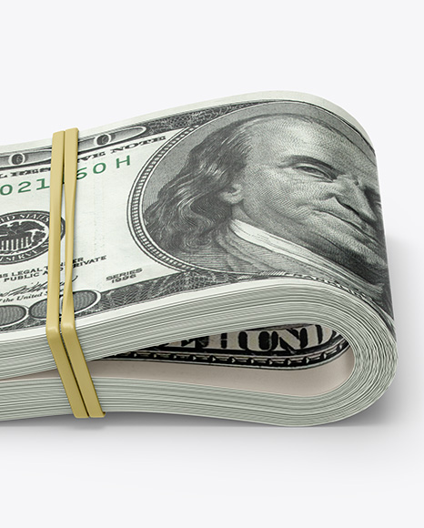 Money Bended Stack Mockup