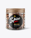 Plastic Jar with Star Anise Mockup