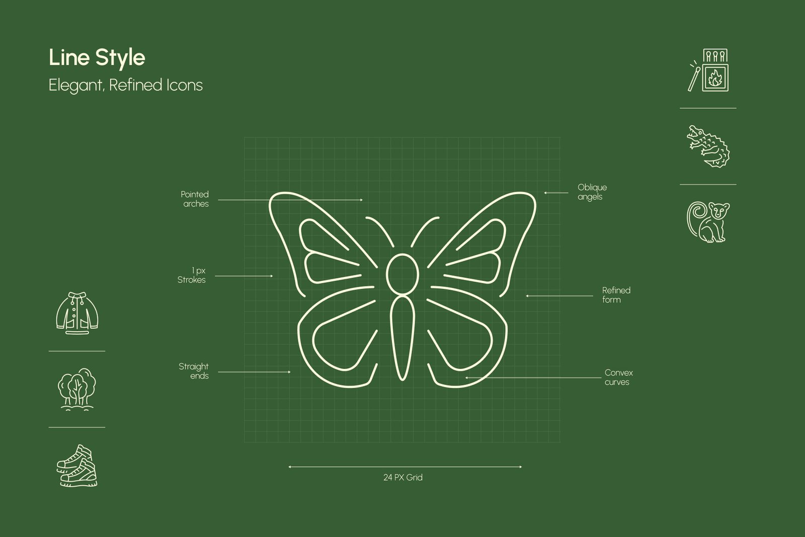 Rainforest Art Icon Set