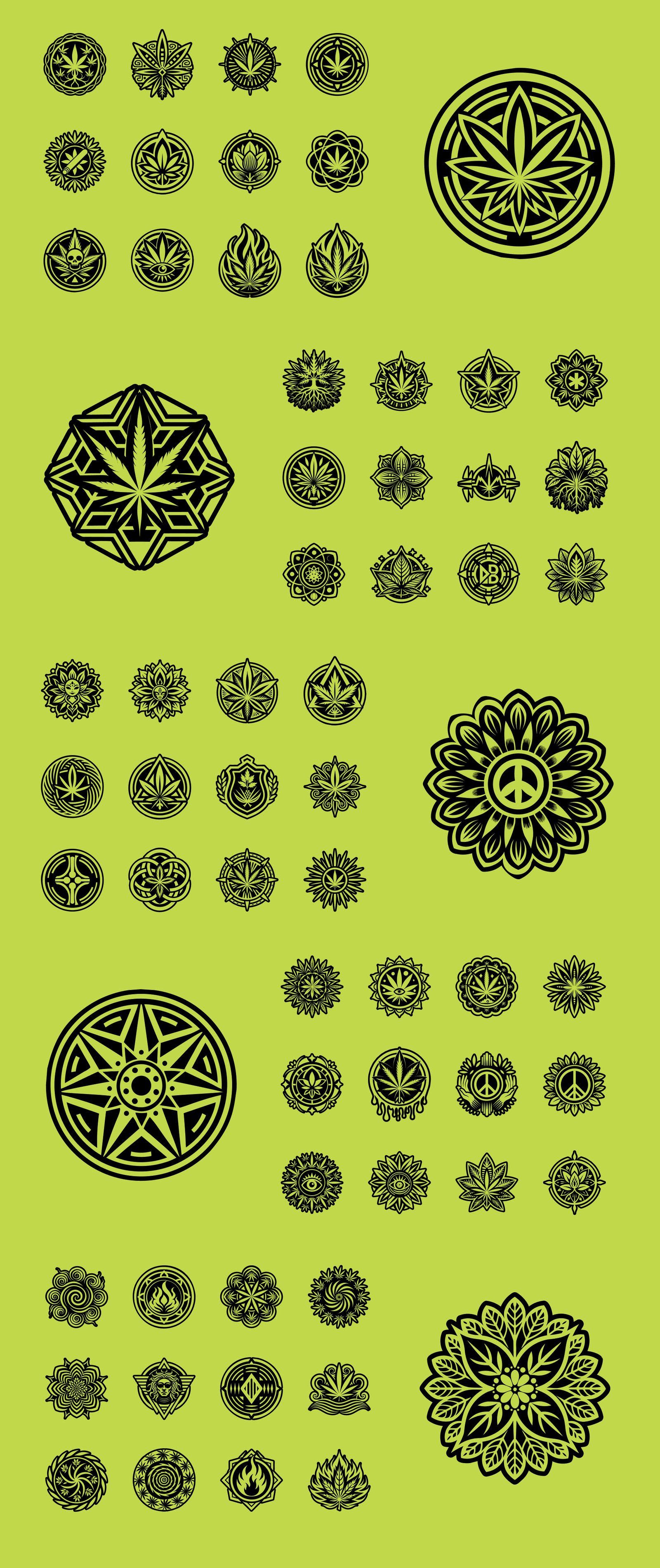 Cannabis and Weed Symbol Set