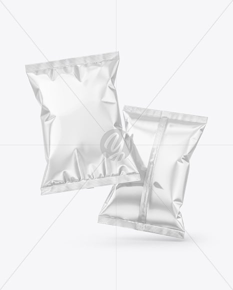 Glossy Snack Bags Mockup