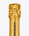 Clear Glass White Champagne Bottle Mockup