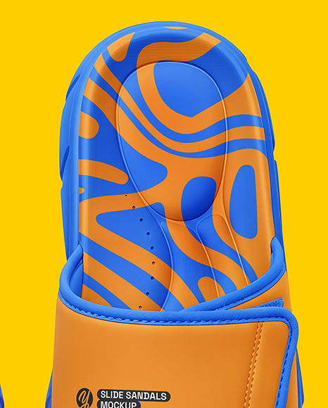 Pair of Velcro Slide Sandals Mockup