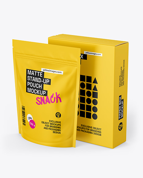 Box with Pouch Mockup