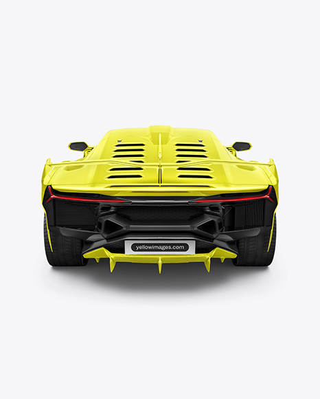 Sport Car Mockup - Back View - Vehicle wrap mockup